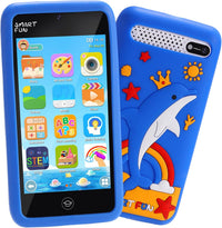 luluckck kids smart phone toy with 3.97 inch touchscreen in black and pink