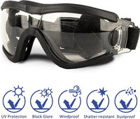 Small Dog Sunglasses with Adjustable Strap UV Protection, Winproof Puppy Sunglasses, Suitable for Dogs Eyes Protection，Soft Dog Goggles