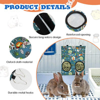 3 Pcs Rabbit Hay Feeder Bag - 11.8"×8.7" / Blue,Orange,Green - image 3