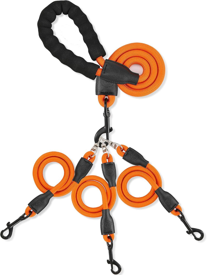 Heavy Duty 3 in 1 Dog Leash - Orange / L/40-150 ibs