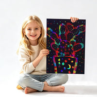 FUNNYB&G 100 Pcs Rainbow Scratch Paper Art for Kids Arts and Crafts - 8*11 inch / 60 - image 2