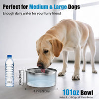 SCHITEC Dog Water Bowl No Spill - 3L Gray - image 2