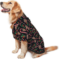 Christmas Tree Black Hoodie,Christmas Cosplay Dog Clothes with Pocket and Hat Winter Clothes Sweaters X-Small