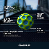 Waboba Moon Ball Gradient, Hyper Bouncy – Fun for Kids & Family - Rainbow - image 4