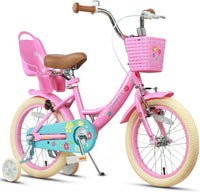 Glerc Maggie Girls Bike, 12-20 Inch Kids Bike for 2-13 Years Old Children, Princess Style Kids - Pink / 16 Inch