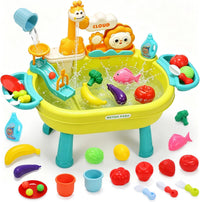 CUTE STONE Color Changing Play Kitchen Sink Toys - Light Green