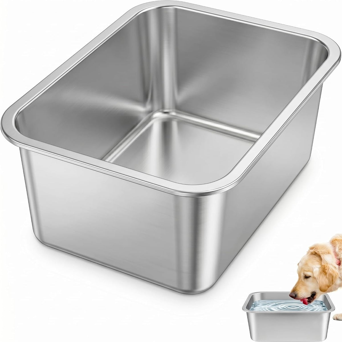 3 Gallon Large Water Bowl for Dogs - 1 Bowl / 3 Gallons