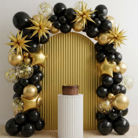 RUBFAC Gold Balloons Different Sizes Chrome Gold Balloon Arch Kit - Black Gold - image 4