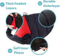 Gooby Padded Vest Dog Jacket, Solid Turquoise - X-Large / Green - image 2