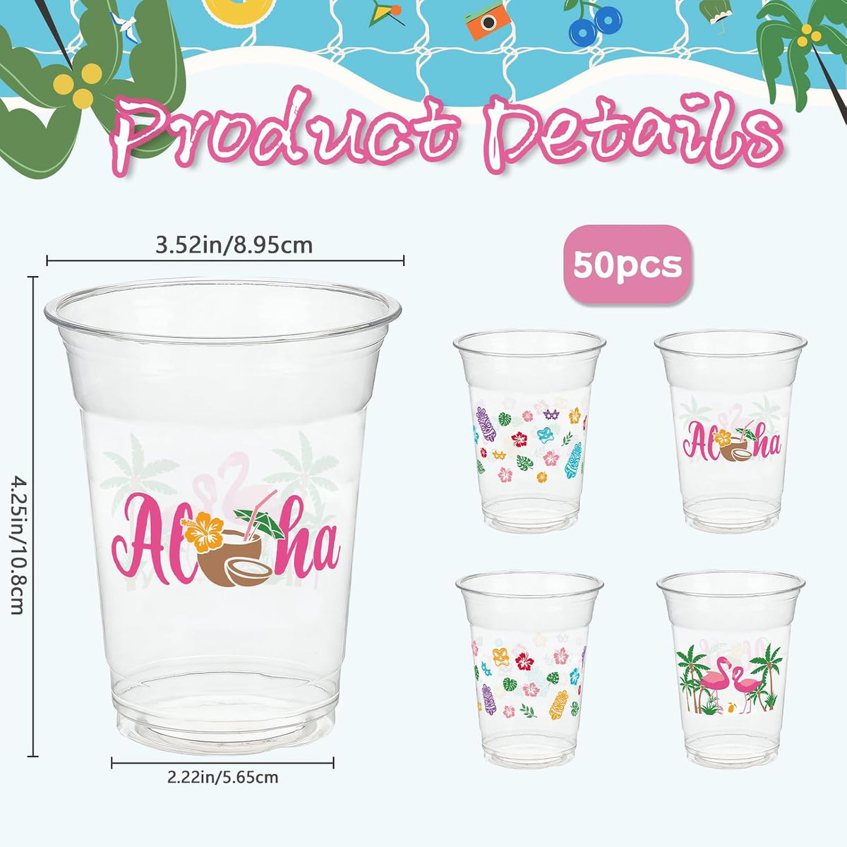 Race Car 2 Fast 2 Furious Birthday Party Decorations Cups for Boys - Hawaiian Cup / 50 - image 3