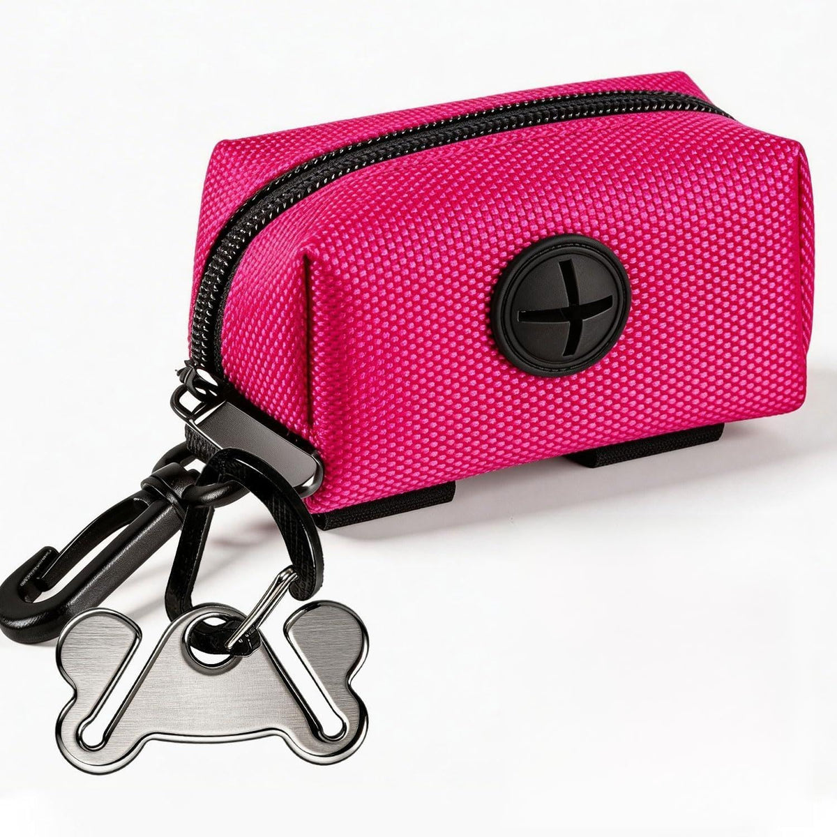 Dog Poop Bag Dispenser Holder Soft Waste Bags Roll Holders Leash Clip - 1 Count (Pack of 1) / 1PC Pink