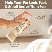 SKOUT'S HONOR Probiotic Pet Deodorizer Spray- Hydrating Daily-Use with Avocado Oil & Omega-3s, Microbiome Friendly Certiified, Paraben & Sulfate-Free, 97% Natural, 8oz, Dog of The Woods