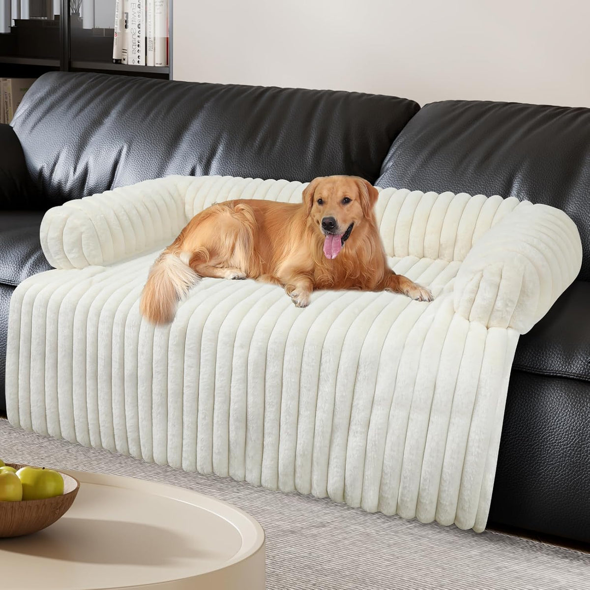 Luxurious Dog Couch Bed, Dog Couch Cover - XX-Large(51.1*41.3*6 In) / White