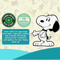 The Original Poop Bags® 38% USDA Biobased Pet Waste Bags, Peanuts Design, Leak-Resistant & Durable, Black/Green (720 Count (Pack of 2))