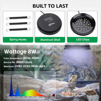 UVB Light for Reptiles with Dimming - Black / 8W-Balck - image 4