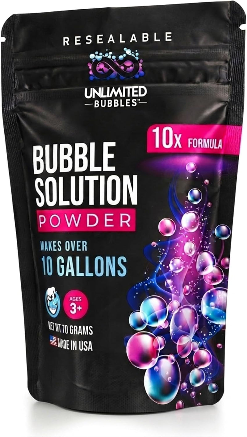 Bubble Solution Powder - Create Fun Bubbles with This Premium Bubble Mix - Works with Bubble Wands
