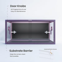 50 Gallon Bearded Dragon Tank, Reptile Enclosure for Easy Maintenance, Front Opening Reptile Tank with Top Screen Ventilation & Glass Sliding Door 36''x18''x18''