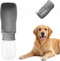 Portable Dog Water Bottle Dispenser [Leak Proof & Foldable] Dog - Grey / 12OZ