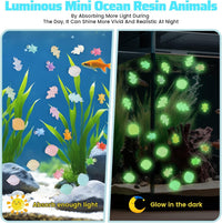 200pcs Mini Resin Ladybug Decor Tiny Ladybug for Crafts Dollhouse - 400pcs Luminous Mini Sea Models - image 4