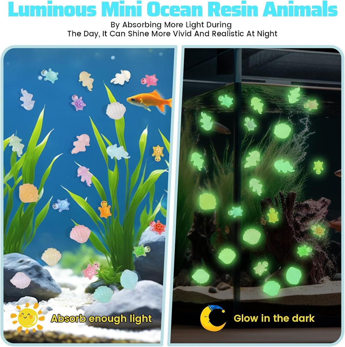 200pcs Mini Resin Ladybug Decor Tiny Ladybug for Crafts Dollhouse - 400pcs Luminous Mini Sea Models - image 4