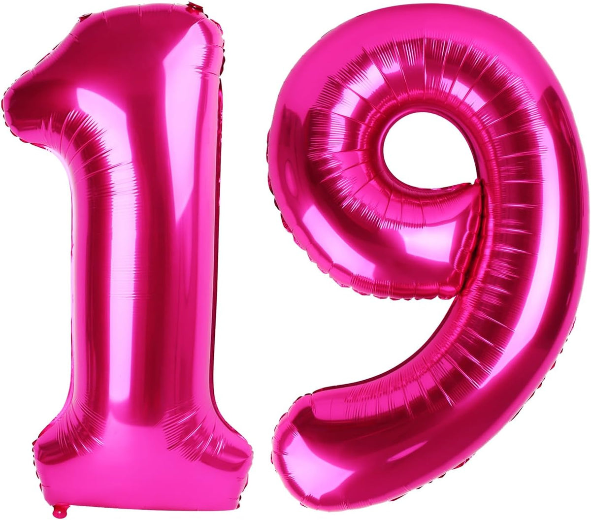 Navy Blue 1 Balloon, Number Balloon 40 Inch - Hot Pink / Number 19