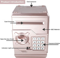 HUSAN rose gold electronic ATM piggy bank for kids with password keypad - view 27