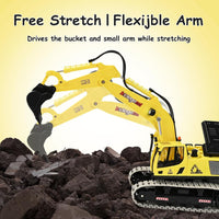kolegend RC Excavator Toy, 1:18 Remote Control Excavator - Yellow / Medium - image 4
