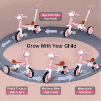 Tricycle for Kids 1-3 Year Olds - Pink - image 2