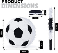 Mushroom Pinatas Bundle with a Blindfold and a Bat - Soccer3 - image 2