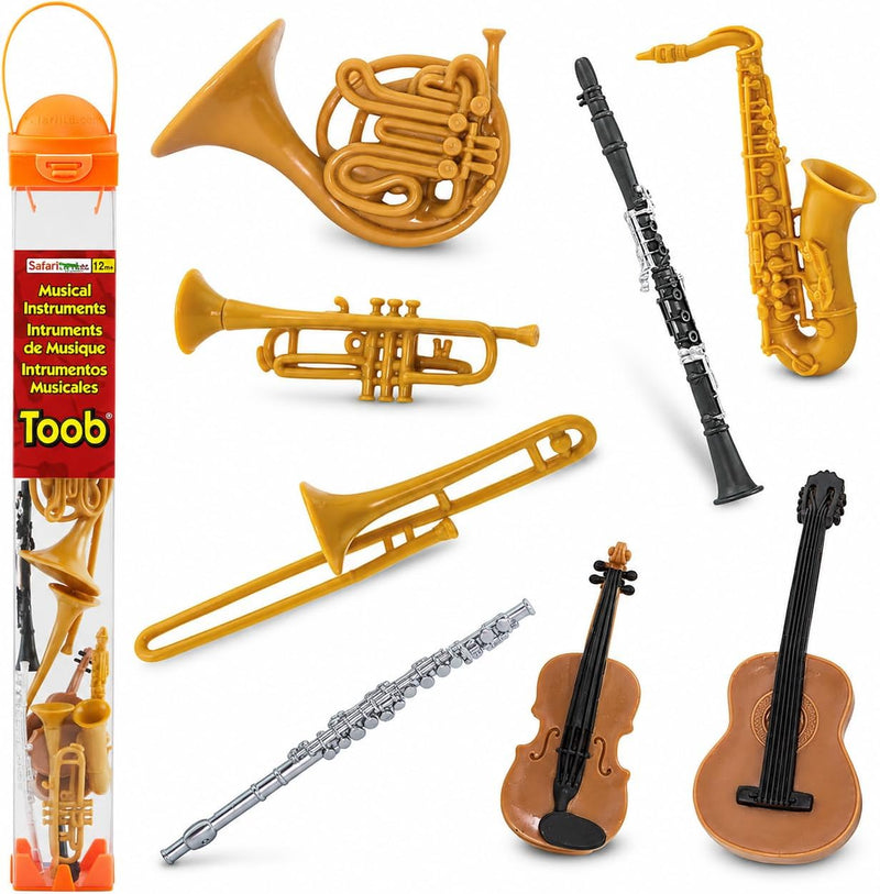 Safari Ltd Musical Instruments TOOB, Figurines: Trombone, Flute
