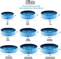 Jasonwell Foldable Dog Pool Collapsible Hard Plastic Swimming Pool Portable Kiddie & Pet Pool Doggie Wading Bath Tub for Puppy Small Medium Large Dogs Cats and Kids 63"
