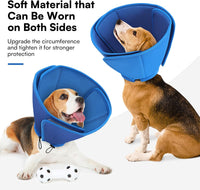 Queenmore soft 3-panel mesh dog cone for large dogs with drawstring and hook closure - view 4