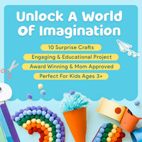 Mumaloo Arts and Crafts Kit for Kids, 10 Projects Ages 4, 8 - Original - image 2