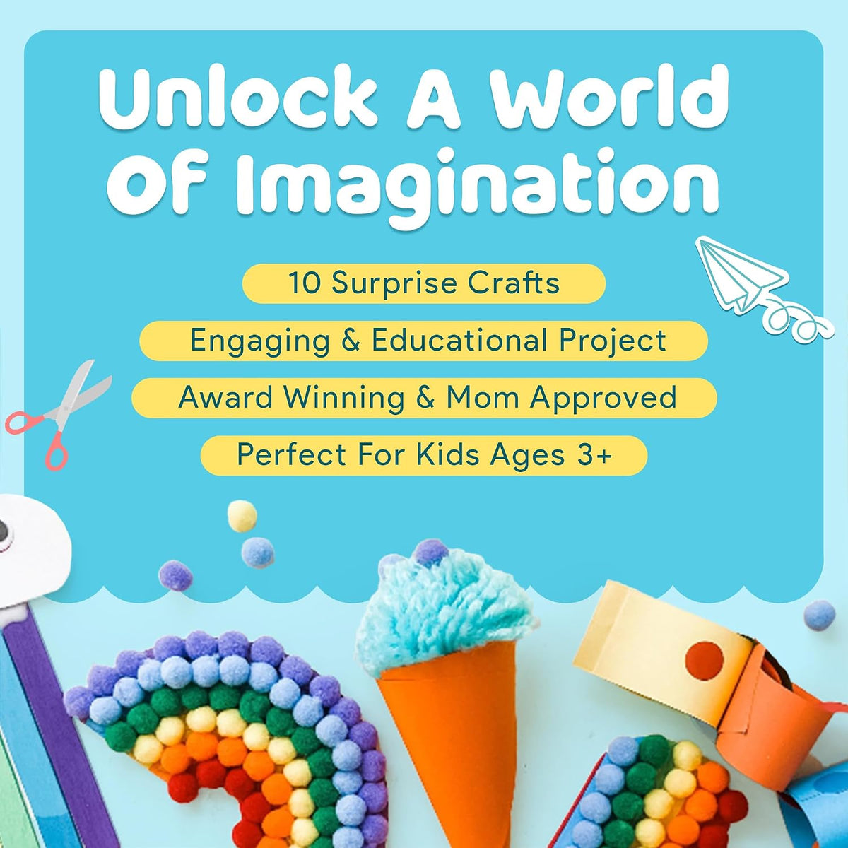 Mumaloo Arts and Crafts Kit for Kids, 10 Projects Ages 4, 8 - Original - image 2