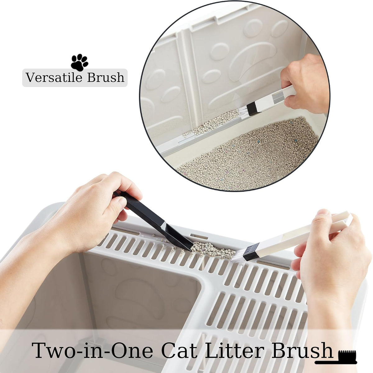 Vealind Covered Litter Box with Lid - image 4