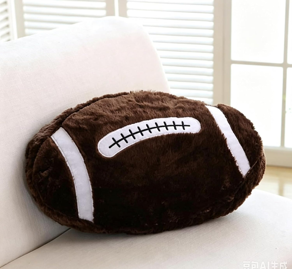 14" Volleyball Plush Pillow Soft Throw Toy for Kids Room Decoration – Fun for Kids & Family - Rugby / 22" - image 3
