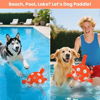 Dog Balls Toy, Durable Soccer Ball with Straps, Interactive Dog Toys, Water Fetch Ball for Tug of War, Herding, Dog Toys to Keep Them Busy – Dog Birthday Gift for Medium Large, 8 Inch