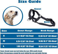 Dog Head Collar, Head Collar with Reflective Strap to Stop Pulling for Small Medium and Large Dogs - M / Red - image 2