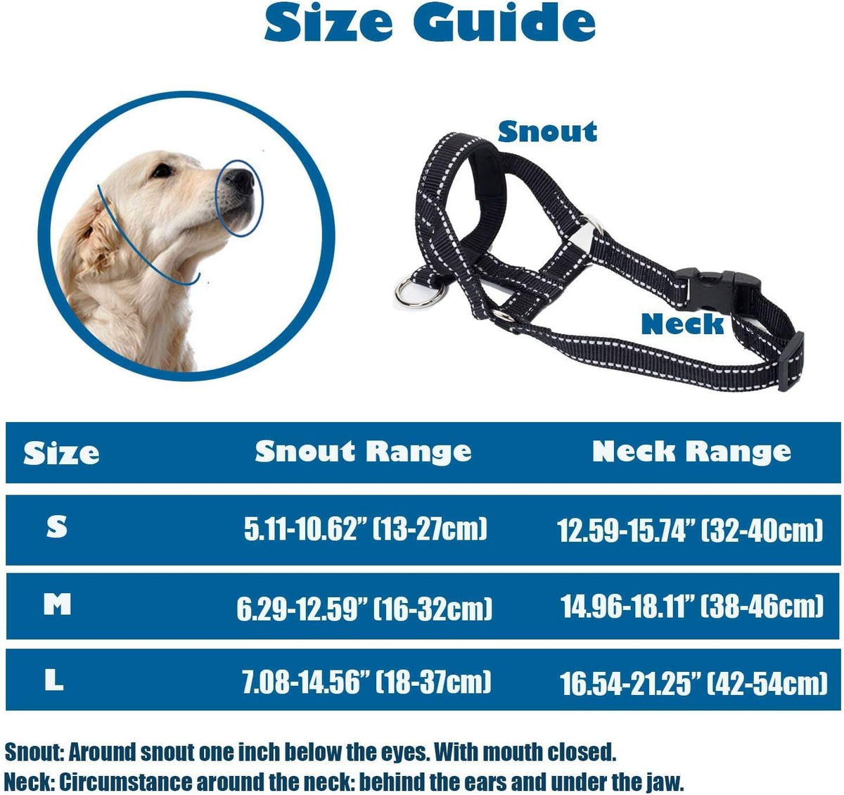 Dog Head Collar, Head Collar with Reflective Strap to Stop Pulling for Small Medium and Large Dogs - M / Red - image 2