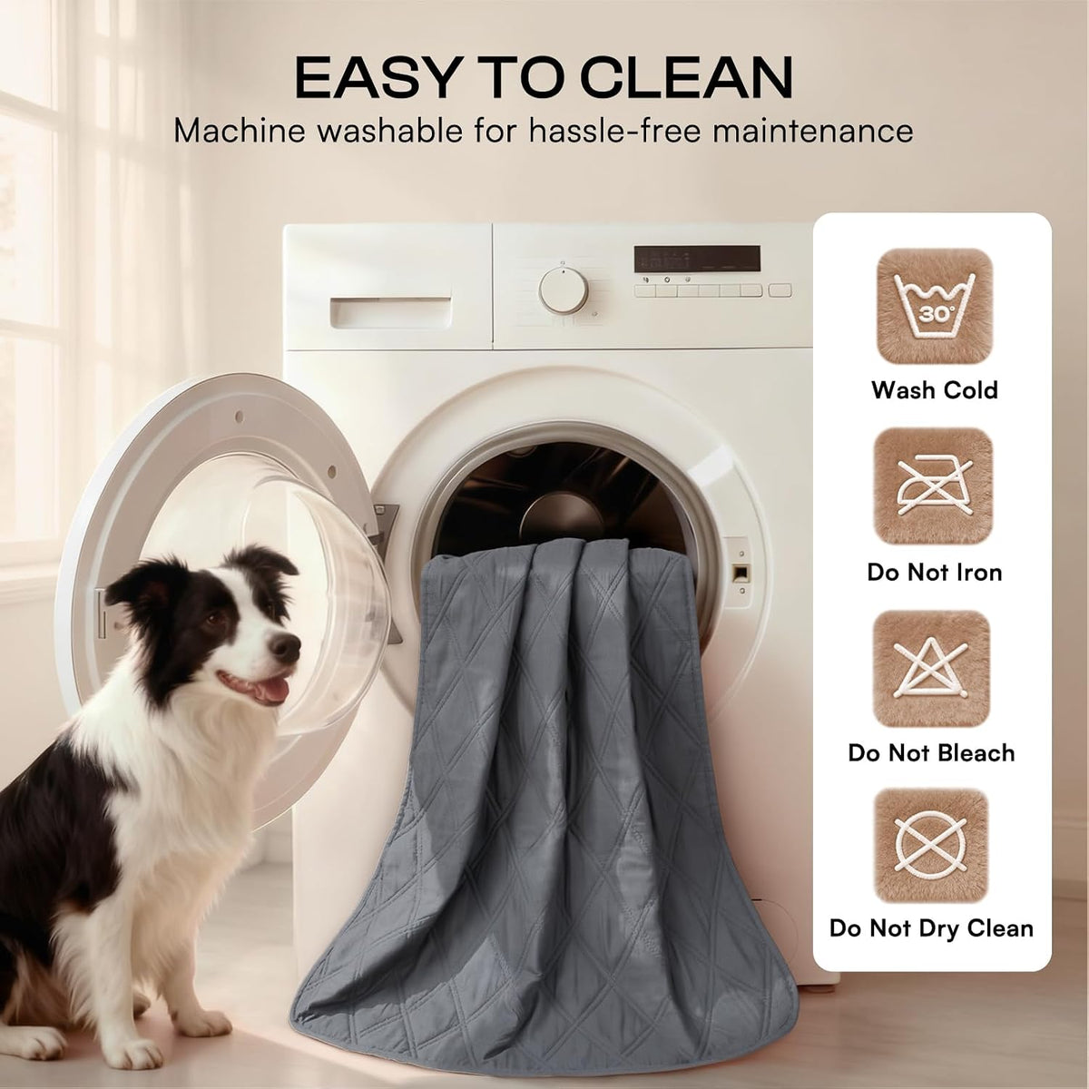 Luciphia Waterproof Couch Cover for Dogs - Grey / 30" x 53" - image 4