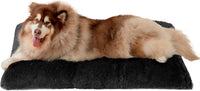 EHEYCIGA Fluffy Dog Crate Bed, Plush Extra Large Dog Pillow - Black / 47 x 35