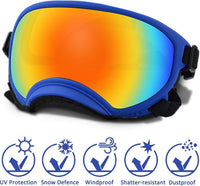 Medium Dog Sunglasses with Adjustable Strap UV Protection - Large size-Blue frame colored lenses - image 2