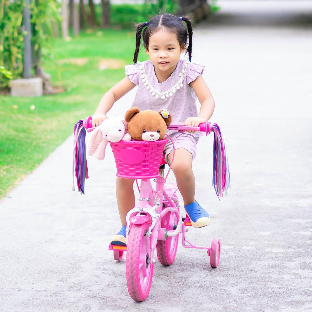 Bike Streamers Bike Tassels for Kids 1 Pair - Purple - image 4