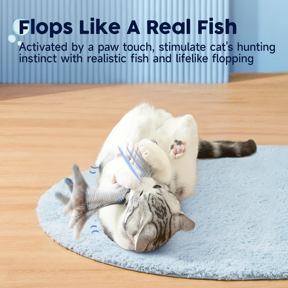 Potaroma Cat Toys Flopping Fish with Catnip - Carp - image 2