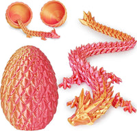 Small Dragon Eggs with Dragon Inside - Orange Red / M (H:5.8 inches)