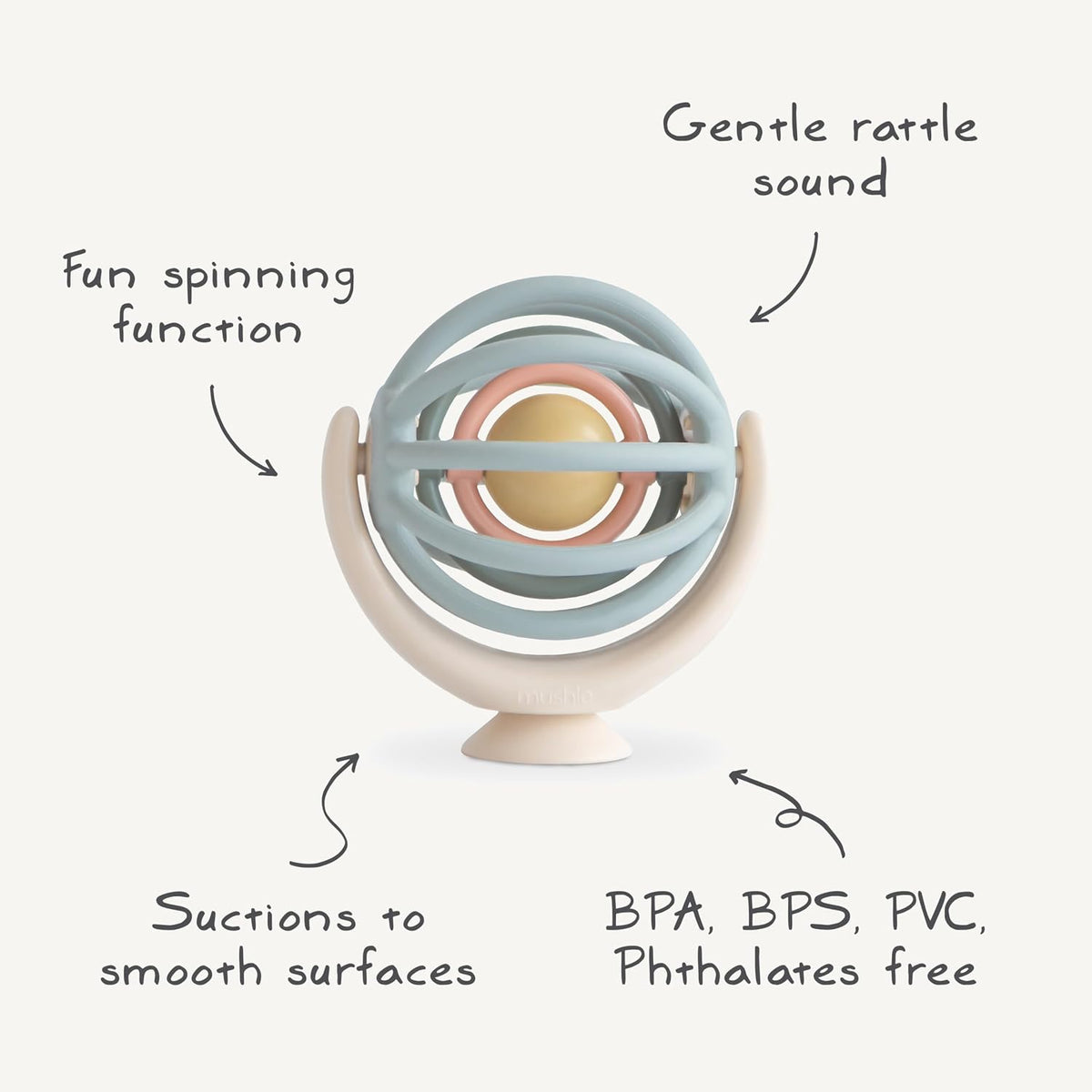 mushie Suction Spinner Ball Toy - Ball - image 2