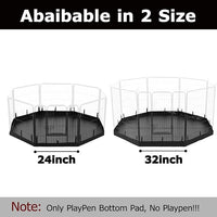 PJYuCien Dog Playpen Bottom Pad, Fits 24 Inch Width 8 Panels Regular Octagon Metal Exercise Pet Playpen, Black (Note:Playpen Not Included)