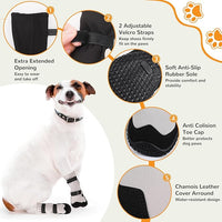 Winter Dog Snow Boots with Warm Wool Lining, Dog Shoes for Large Small Medium Dogs, Dog Booties and Paw Protectors, Anti-Slip Dog Shoes with Reflective for Snow, Hardwood Floors, Hiking (Size 4)