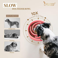 JASGOOD Slow Feeder Dogs Bowl for Large Medium Dogs - Large / D-Pink - image 3