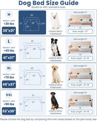 Calming Dog Bed for Couch with Cozy Raised Edge - Dark Grey / 35"L x 31"W x 4.5"Th - image 2